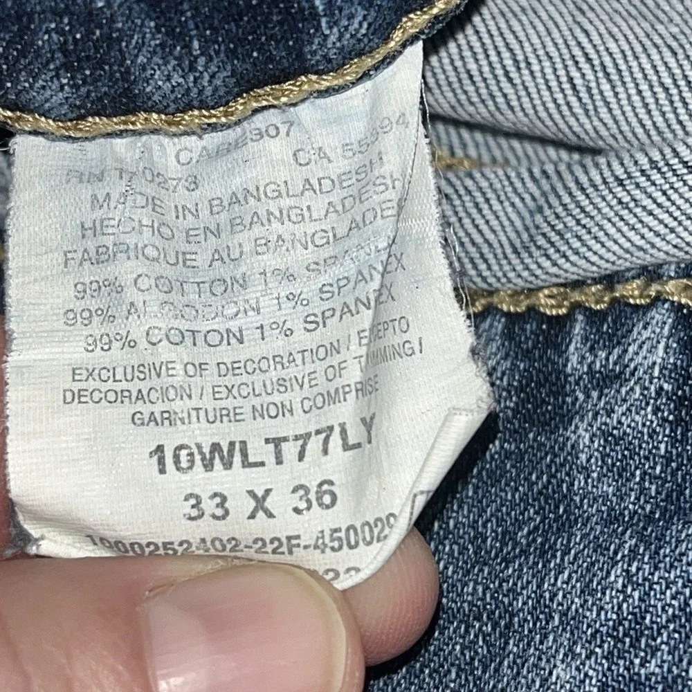 Wrangler Retro Slim Boot Jeans Denim Cowboy Western 33x36 Hole @Right Hip Pocket